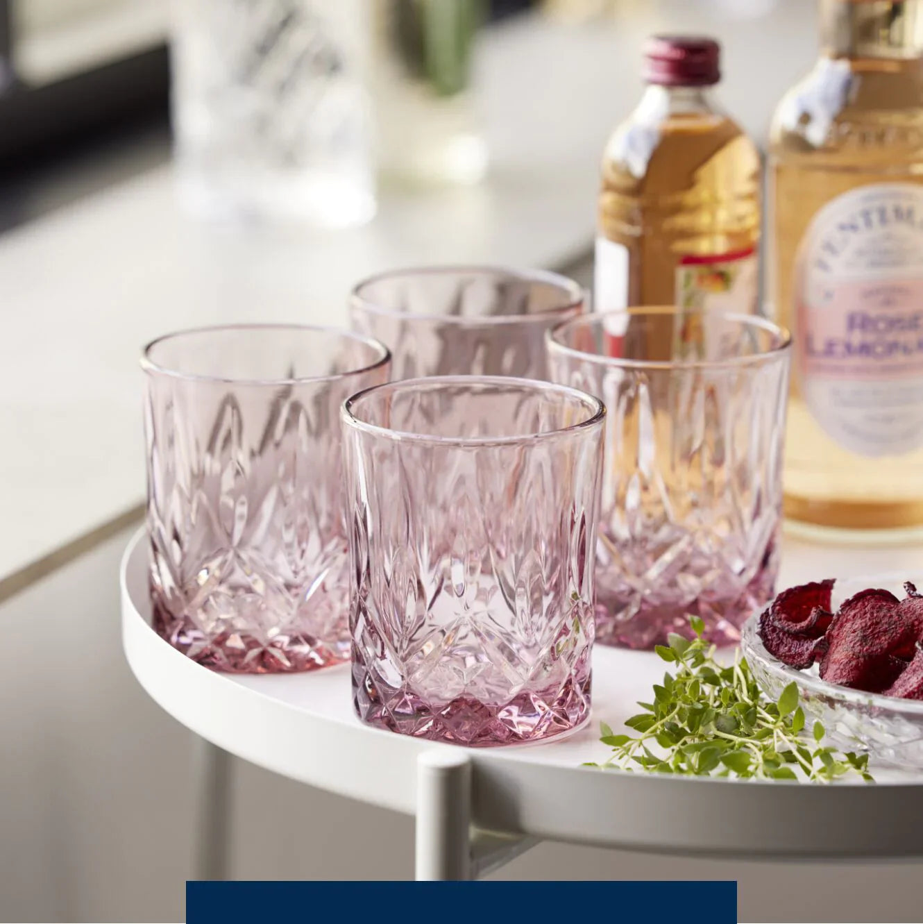 Lyngby Glass Whisky Glass Sorrento 32cl 4pcs Pink