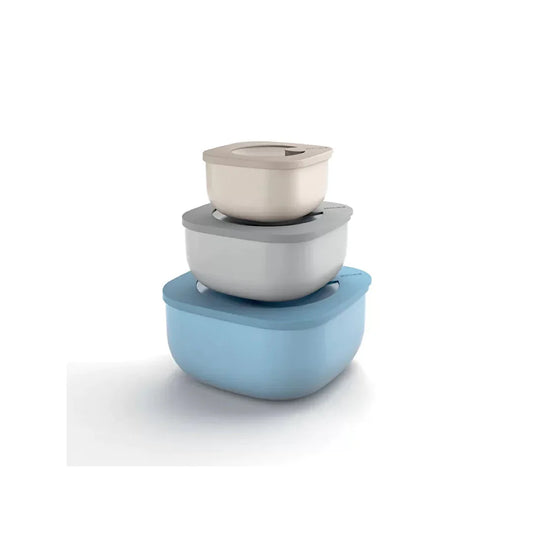 Guzzini STORE&MORE - Set of 3 shallow airtight fridge/freezer/microwave containers