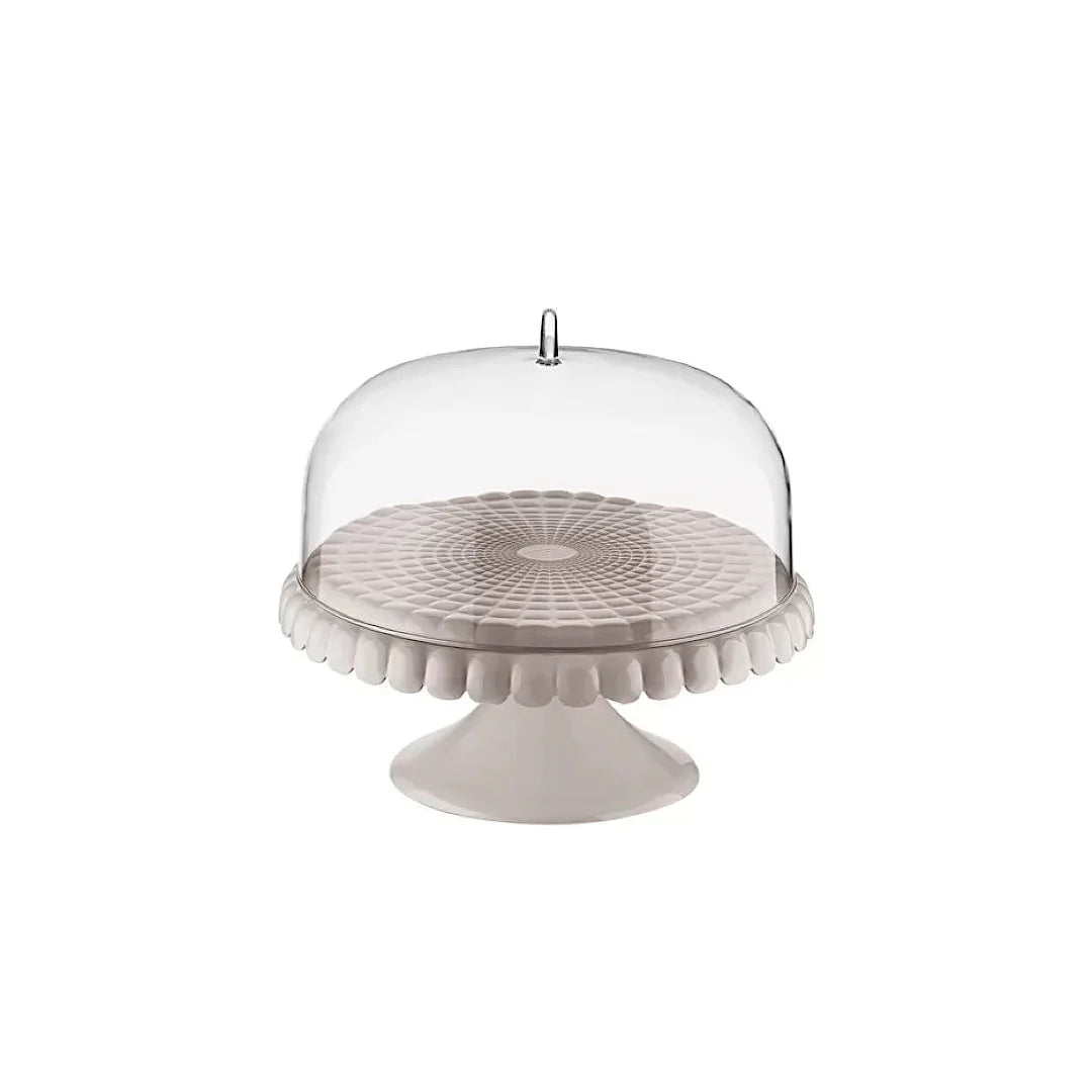 Guzzini Small Cake Stand With Dome Milk White