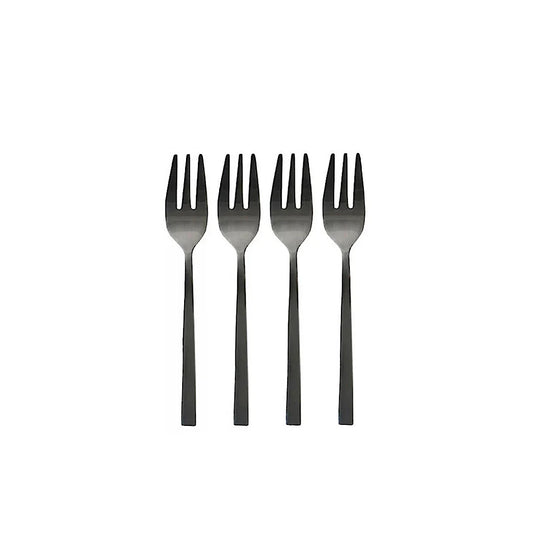 Bitz Living Cake Cutlery Fork Length 14.4cm 4 Pcs Black