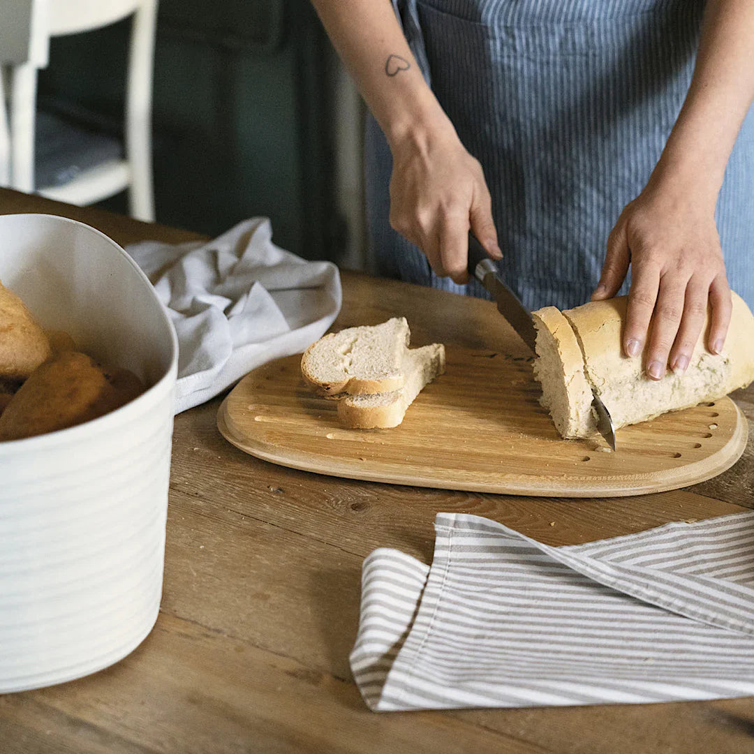 Guzzini Bread Bin Tierra White Milk