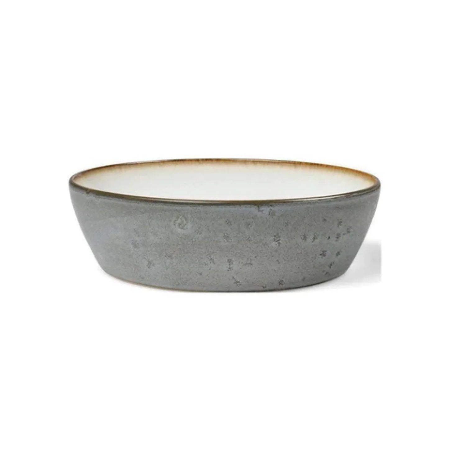 Bitz Living Stoneware Bowl Plate Deep 18cm Grey Cream
