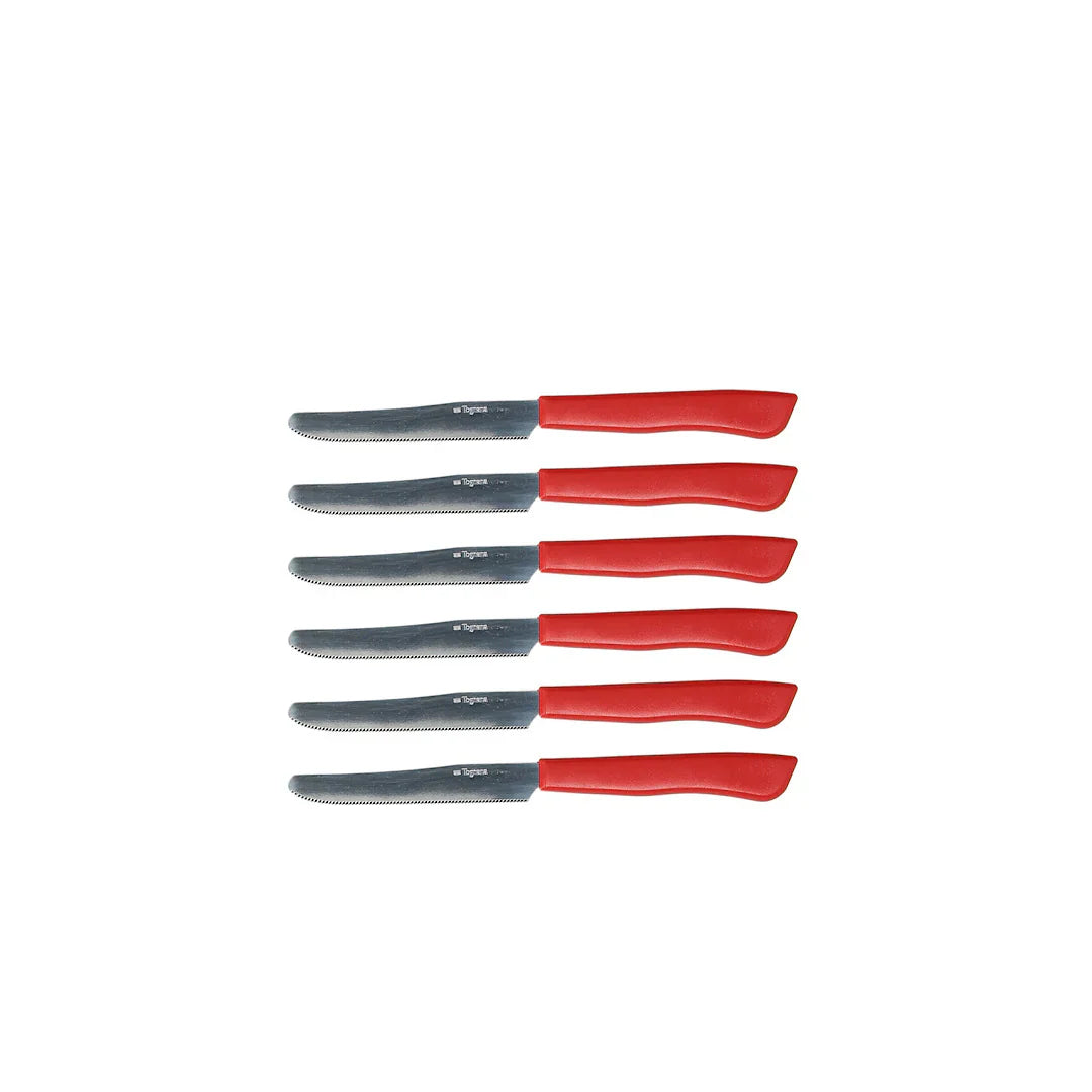 TOGNANA, SET 6 TABLE KNIVES – RED MYTHOS UTENSILI