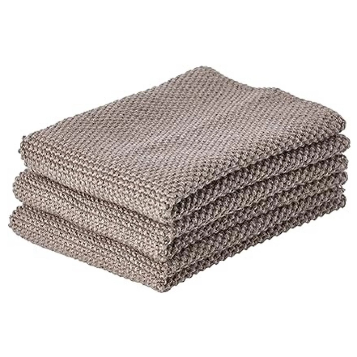 Dish Cloth 3 pcs Taupe 27 x 27 cm