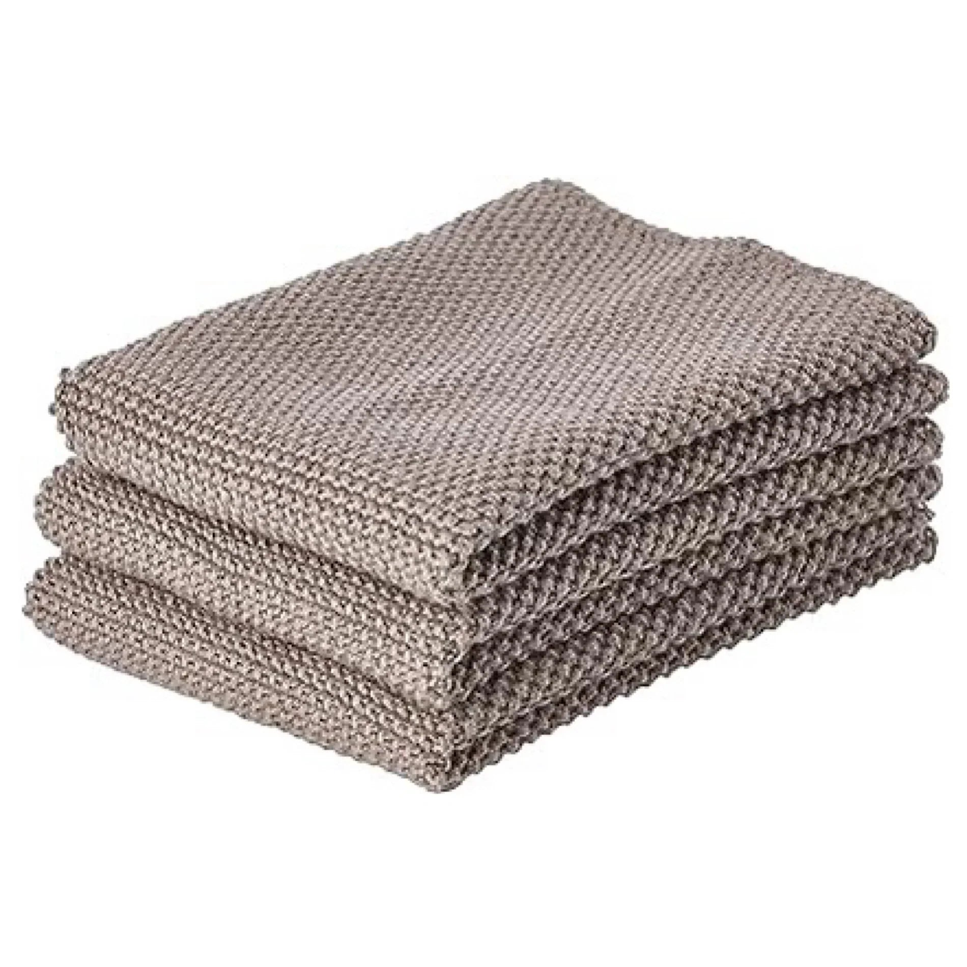 Dish Cloth 3 pcs Taupe 27 x 27 cm