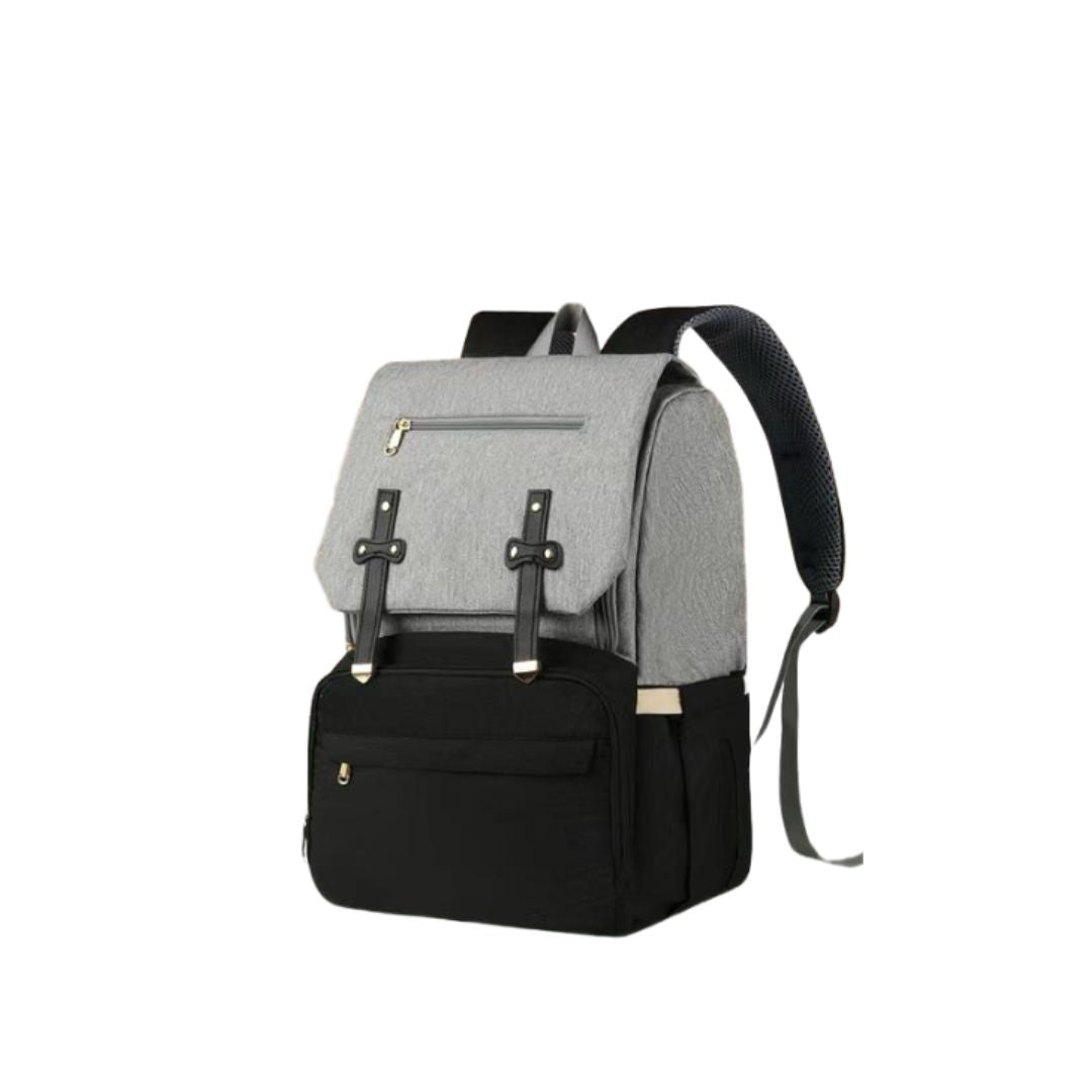 Multi-Functional Diaper Backpack – Grey & Black