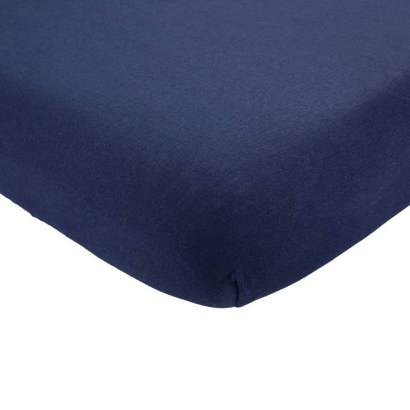 Trois Kilos Sept Fitted Crib Sheet – Marine Blue (70 x 140 cm)