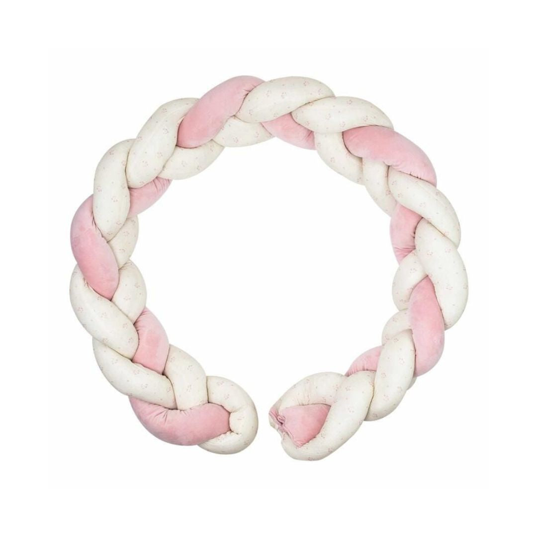 Trois Kilos Sept Decorative Braided Bumper – Fleur Rose (200 cm)