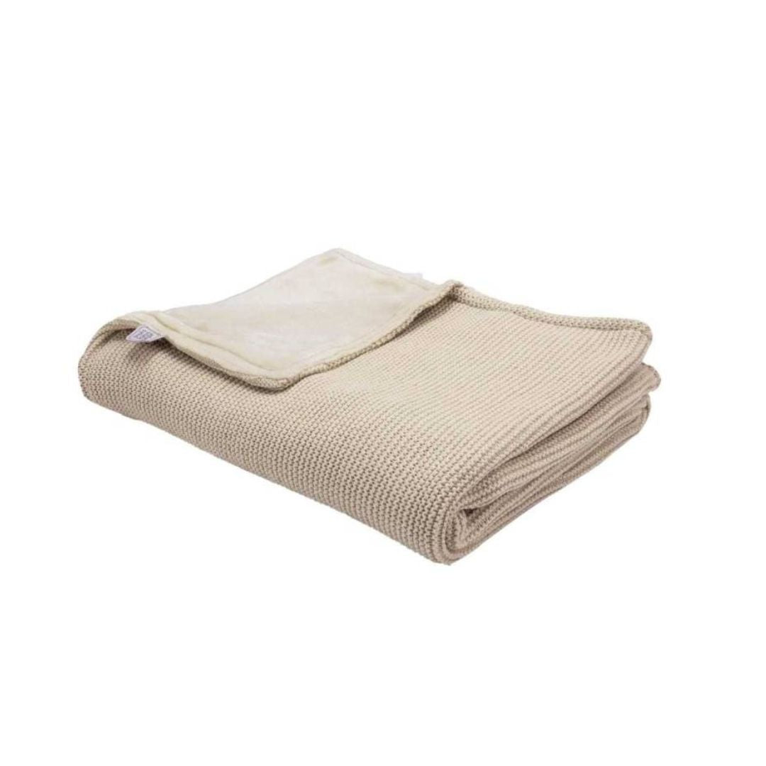 Trois Kilos Sept: Knitted Flannel Blanket – Sable (75 x 100 cm)