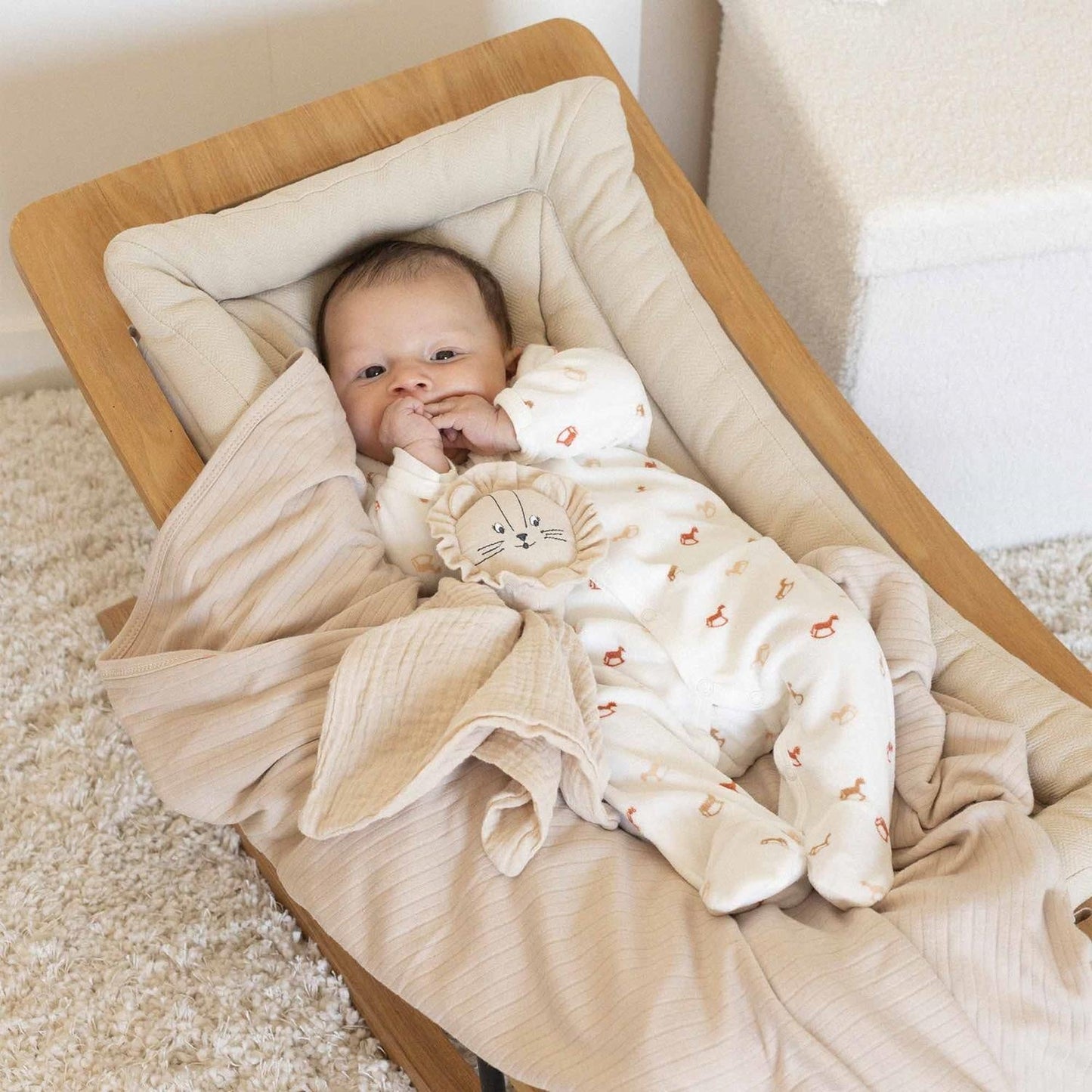 Trois Kilos Sept: Uni-Tamtam Blanket – Beige (100 x 140 cm)