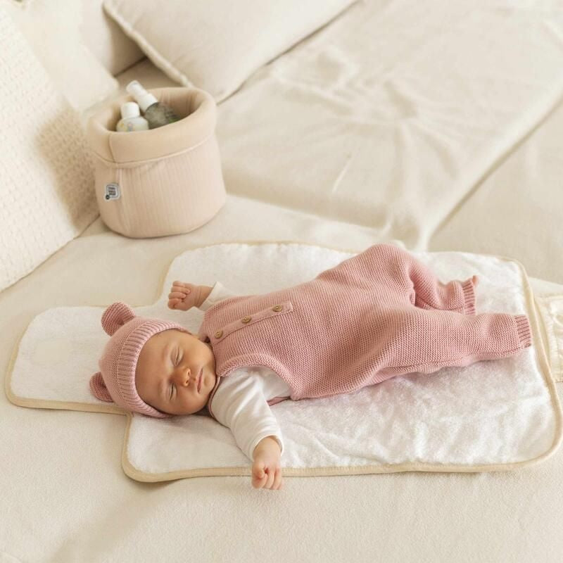Trois Kilos Sept Rose Knit Overalls – 1/3 Months
