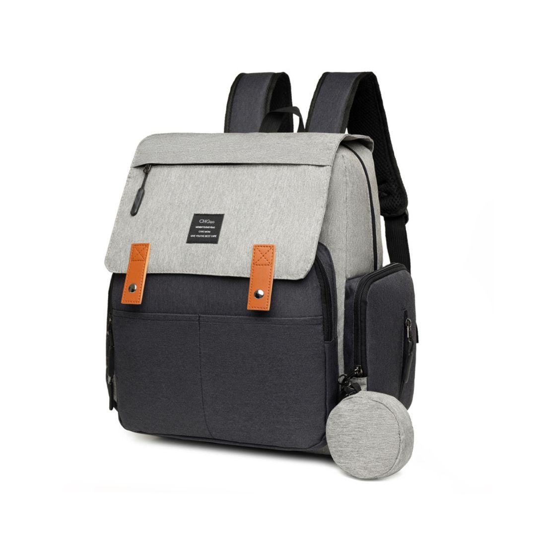 Multi-Functional Diaper Backpack with Pacifier Pouch