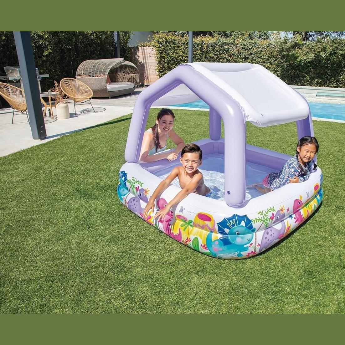 Intex Sun Shade Inflatable Kids Pool (157 x 157 x 122 cm)