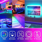RGB Led Light 5 Meter Waterproof Phone App Bluetooth + Remote Controller