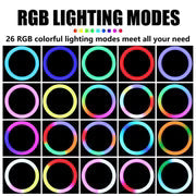 RGB Ring Light With 2.1 Meter Tripod