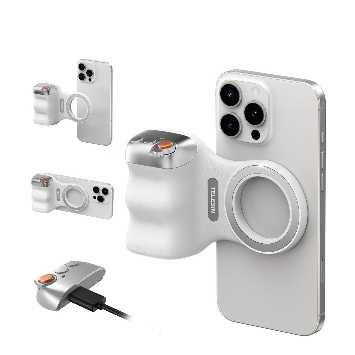 TELESIN Shot Smartphone Handle Grip with Detachable Bluetooth Remote Control