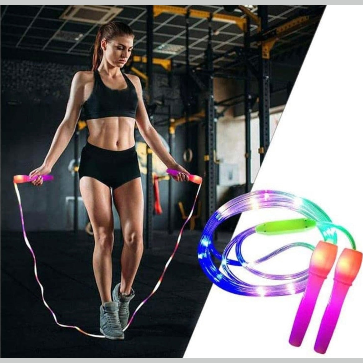 Jumprope  LED Lights Exercise Toy for Boys and Girls Indoor Outdoor Jump Rope 110 Inches
