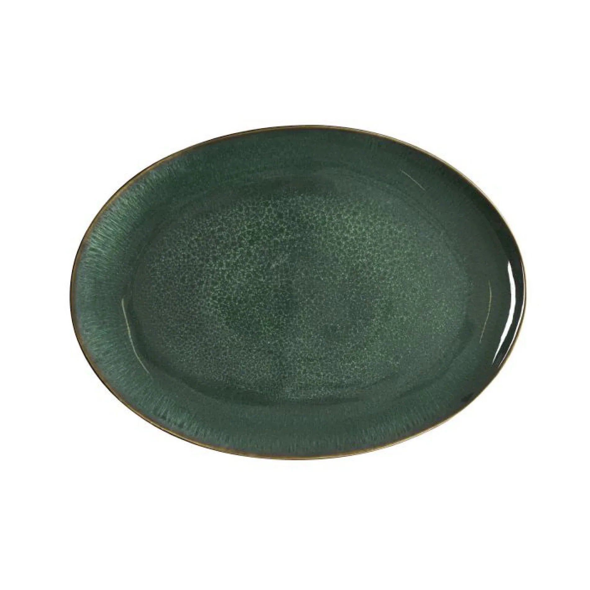 Bitz Living Stoneware Dish 34x45cm Black Green