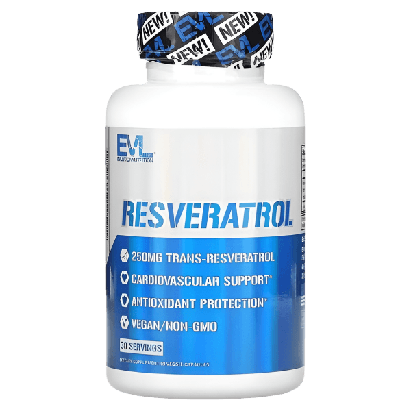 EVL Resveratrol, 250 mg, 60 Veggie Capsules
