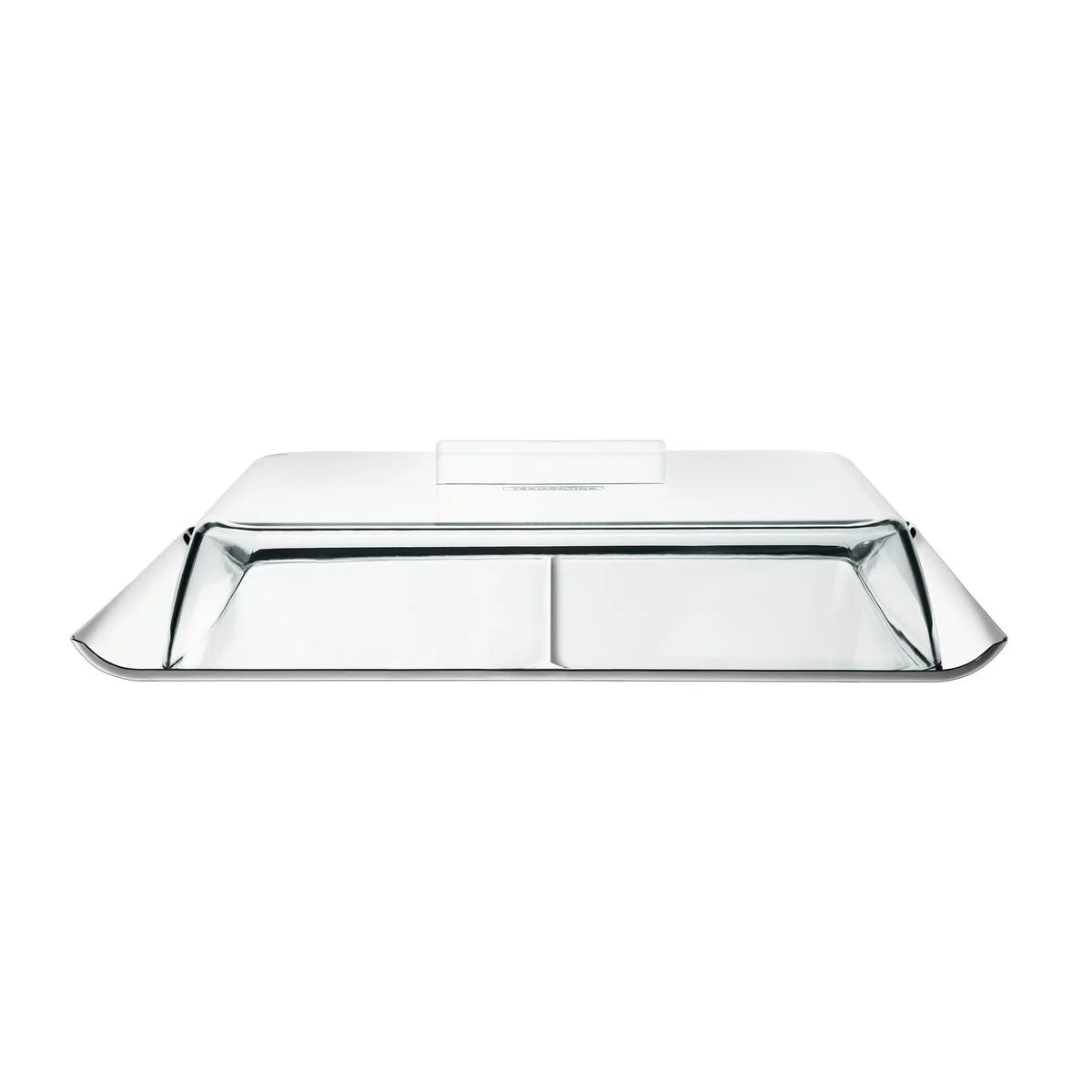Tramontina Quadrata stainless steel plate with clear dome cover 2 pc set