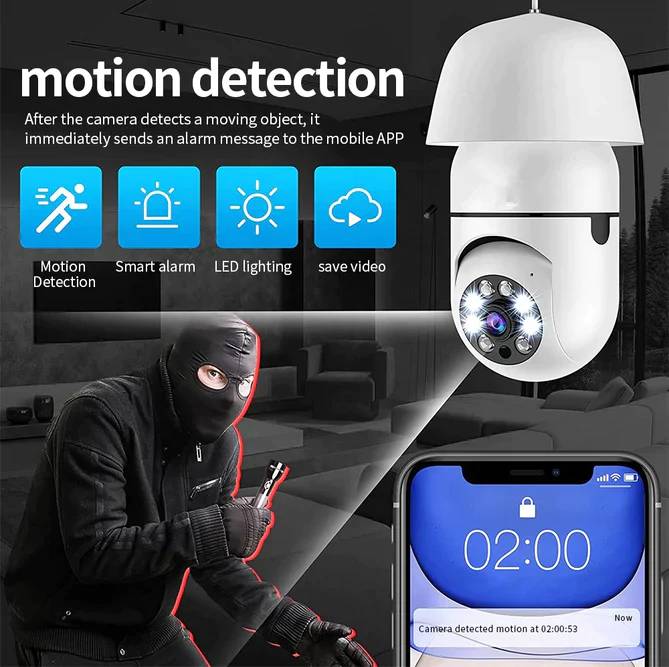 Light Bulb Security Camera 720P