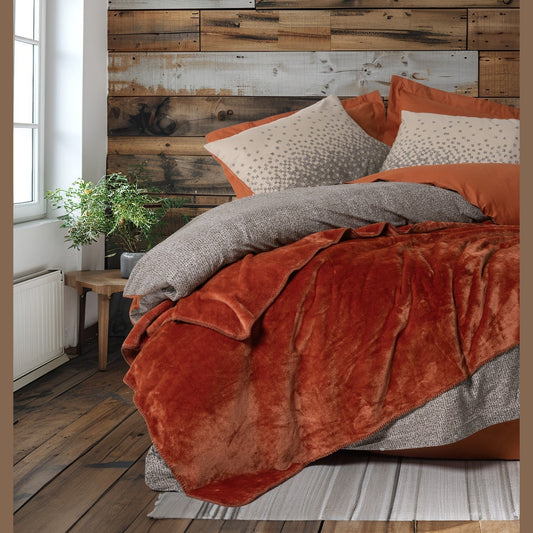 Oyster Blanketed Double Duvet Cover Set