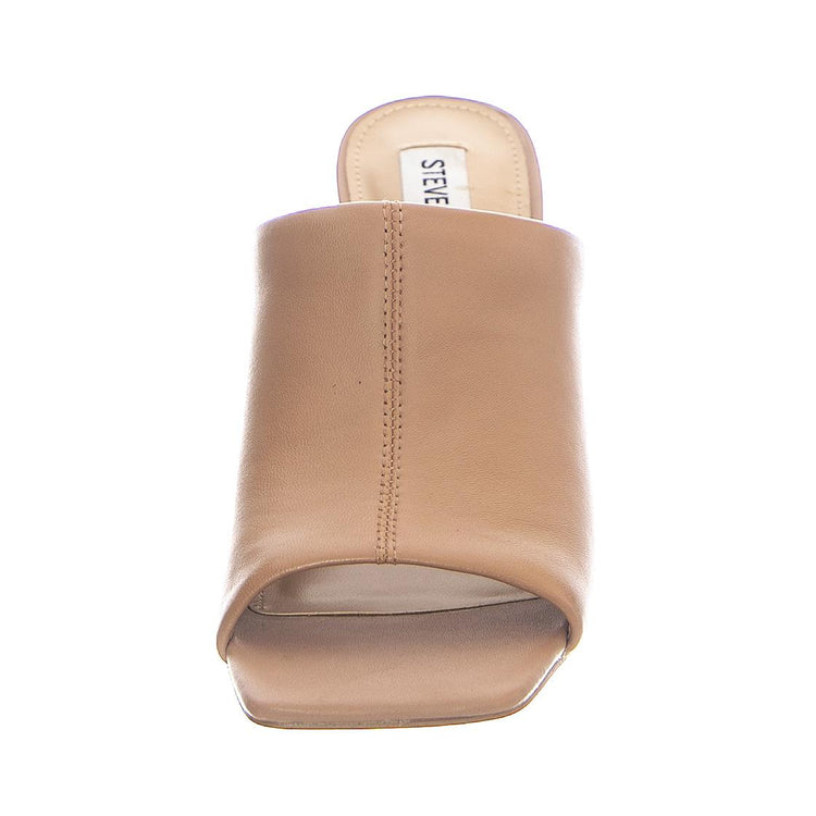 Steve Madden Women's Nude Leather Lizo Heeled Sandals | Steve Madden In Lebanon