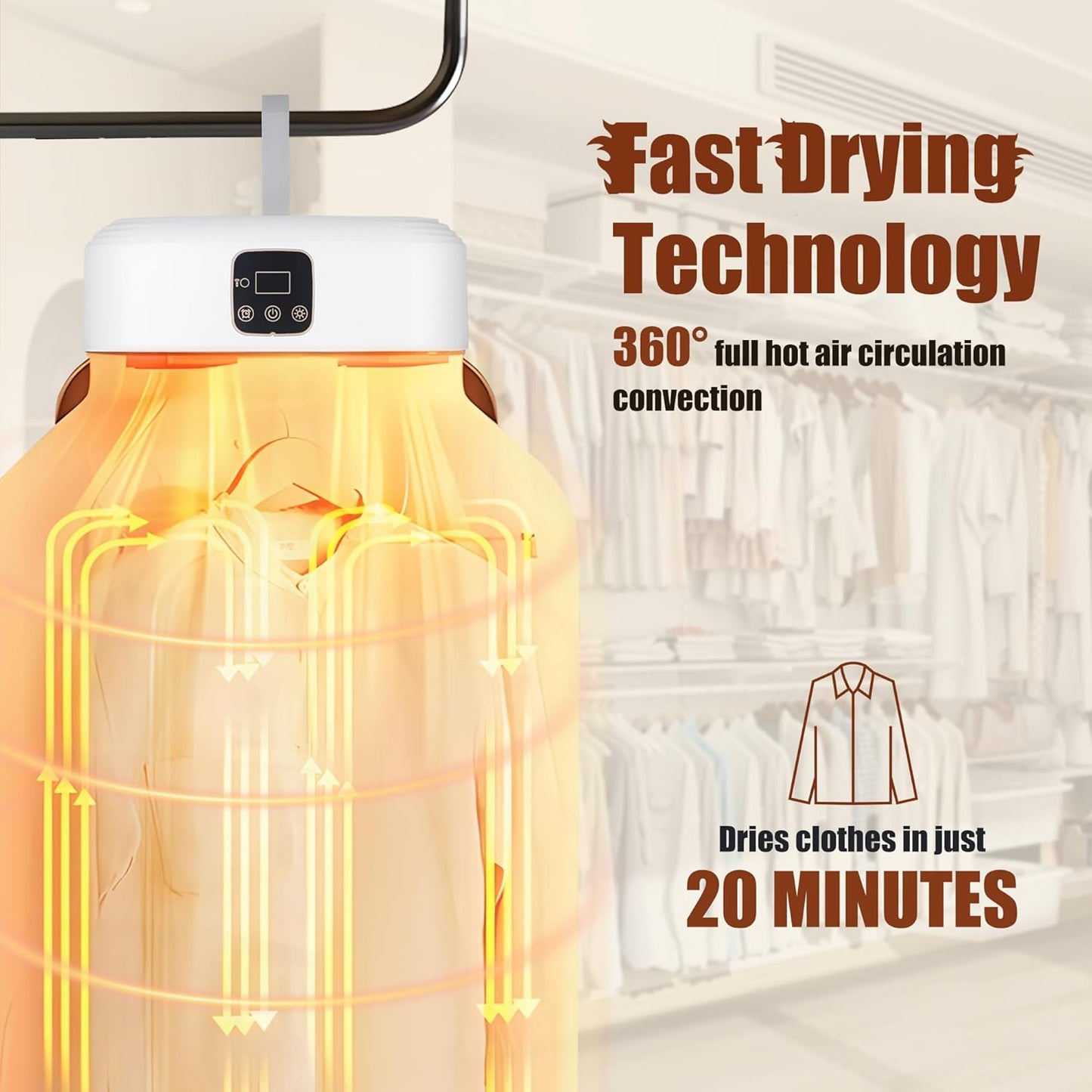 Medaid QuickDry Hanging Clothes Portable Machine