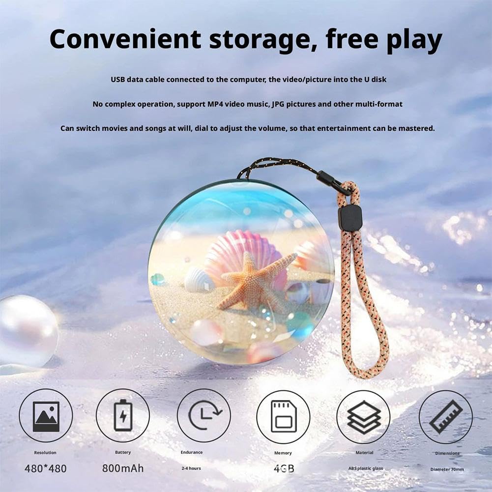 3D Crystal Ball with Digital Display, Personalized LED Photo and Video Sphere 3D Ultrasound Crystal
