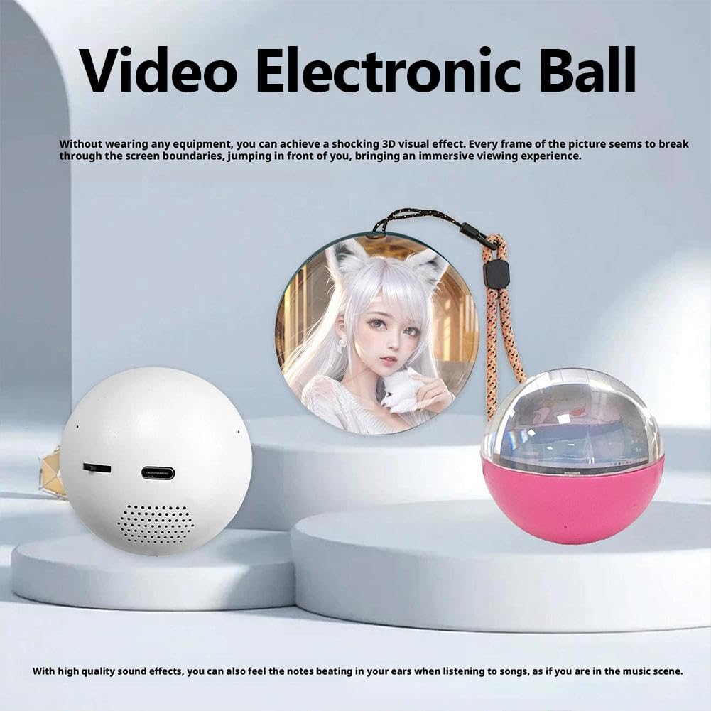 3D Crystal Ball with Digital Display, Personalized LED Photo and Video Sphere 3D Ultrasound Crystal