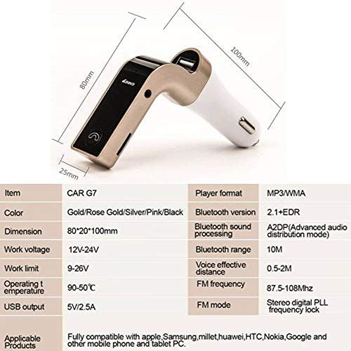 Car Bluetooth Fm transmitter G7 - Medaid International