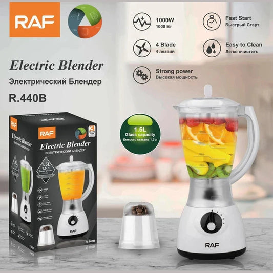 Raf Blender Stainless Steel 4 Blade 1000W 2 Cups 1.5L R440 R2930