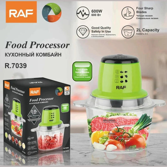 RAF 2L Electric Food Processor Meat Grinder R7039