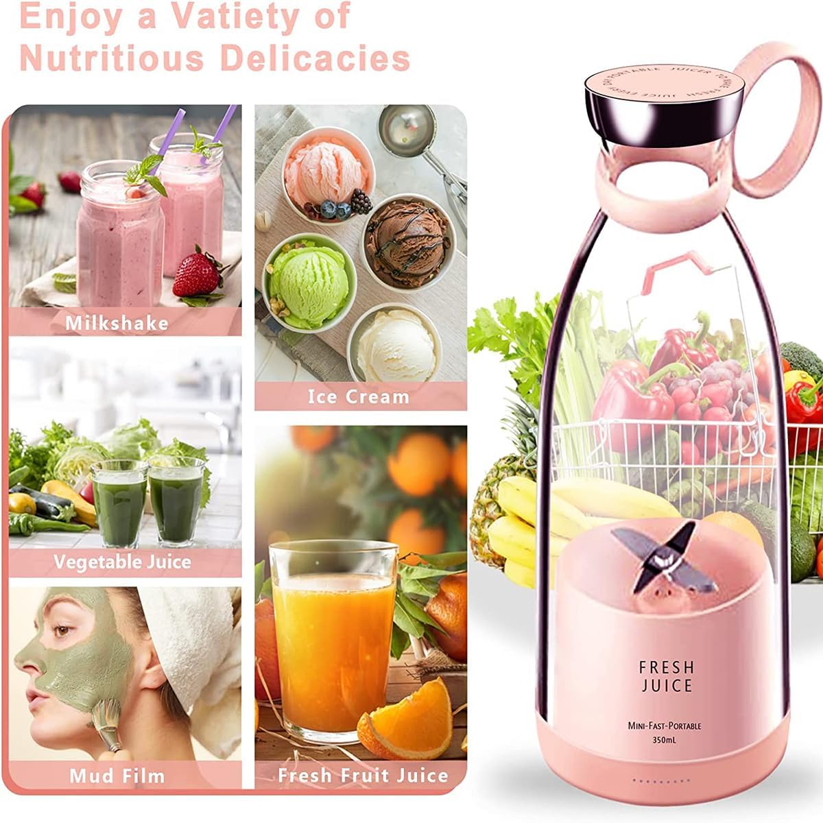 Medaid Portable Rechargeable Juicer Blender 380ml