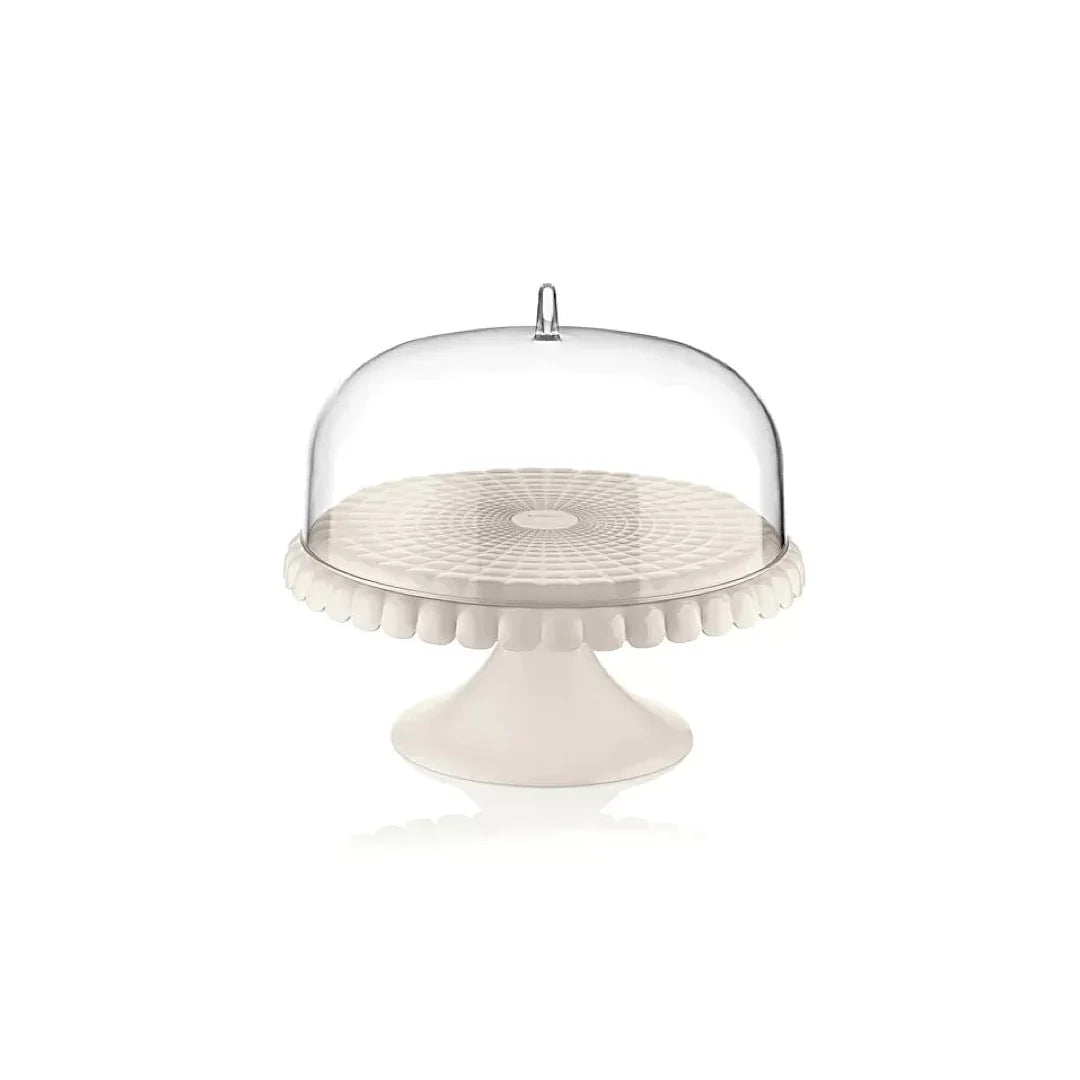 Guzzini Small Cake Stand With Dome Milk White Tiffany