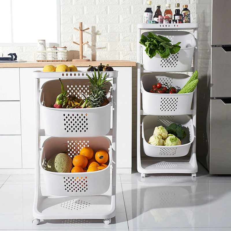 Portable Stackable Storage Baskets 2 Layer - Medaid International