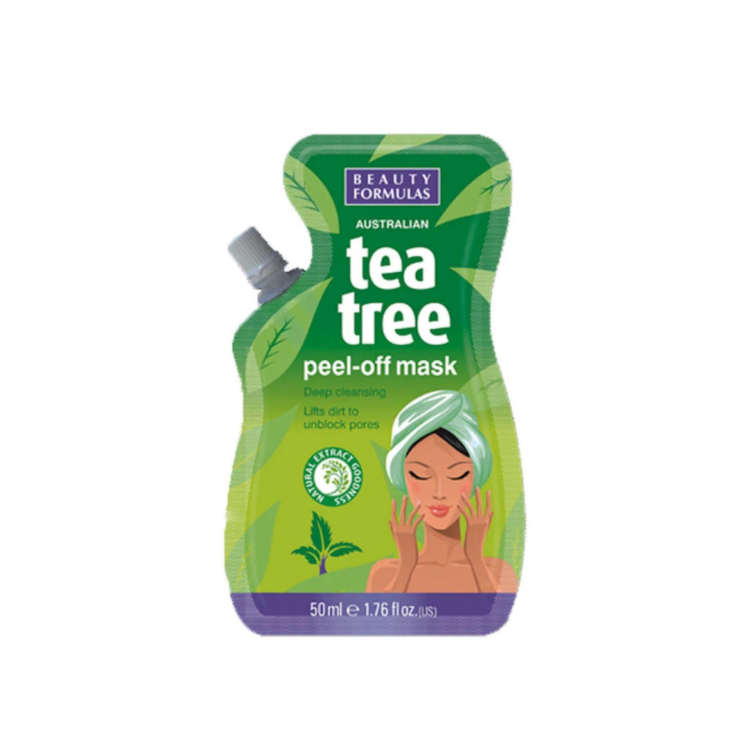 Beauty Formulas Australian Tea Tree Peel-Off Mask Deep Cleansing Face Skin 50ml - Medaid