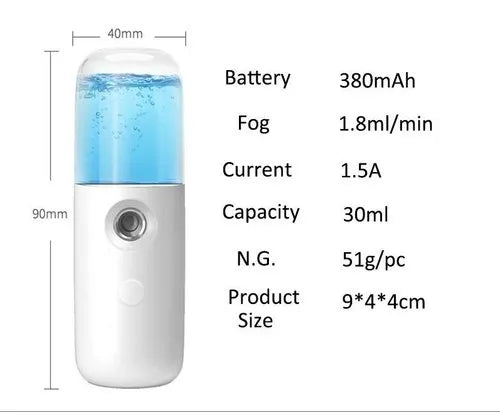 Mini Nano Spray Face Humidifier - 30ml - Medaid International