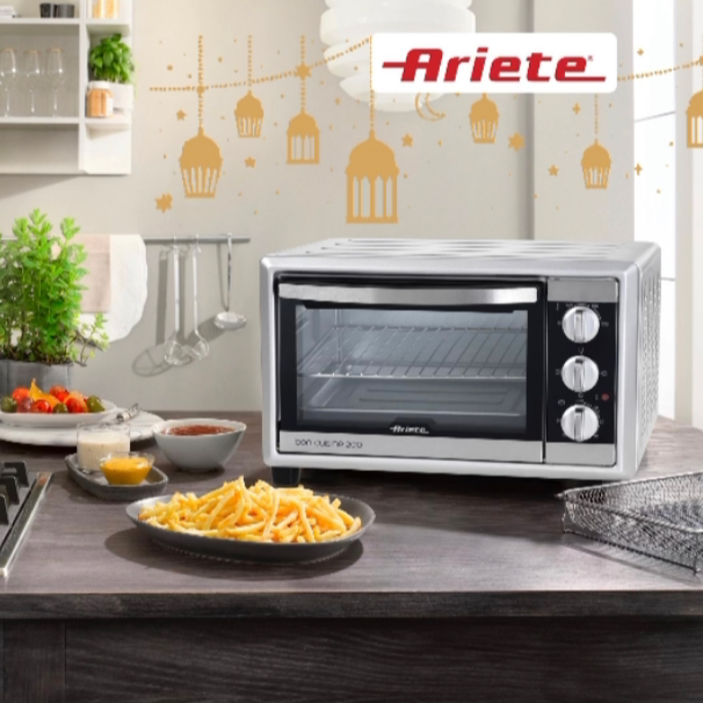 Electric Oven Double Glass Convection Silver 30L 1500W