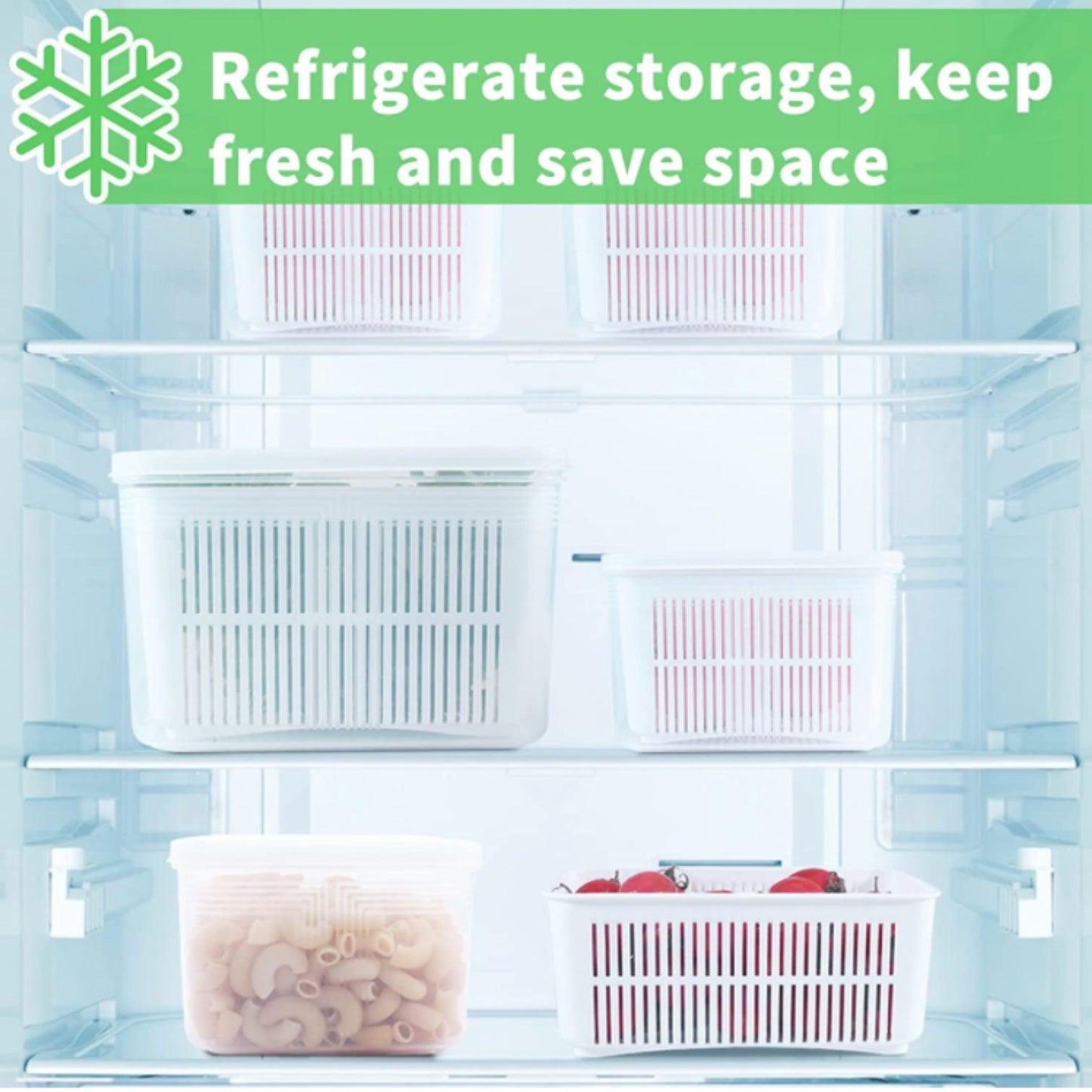 Food Storage Container with Strainer 4L