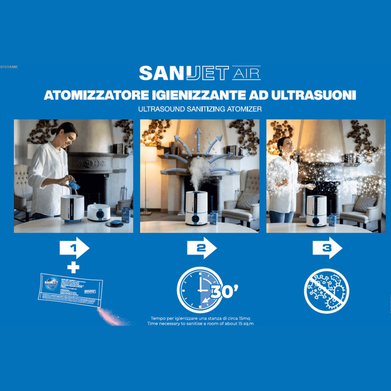 Sanijet  Air + Pack Of 10 Powder Cleaner
