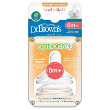 Dr. Browns Level 1 Nipple Options Plus 0M Silicone