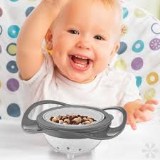 Babyjem Amazing Bowl Gray 360° Rotating Kids Dish