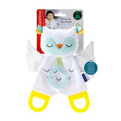 Infantino Glow In The Dark Cuddle & Teether Owl Toy