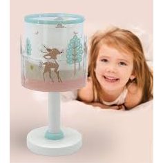 Dalber Childrens Table Lamp Loving Deer, Double Shade