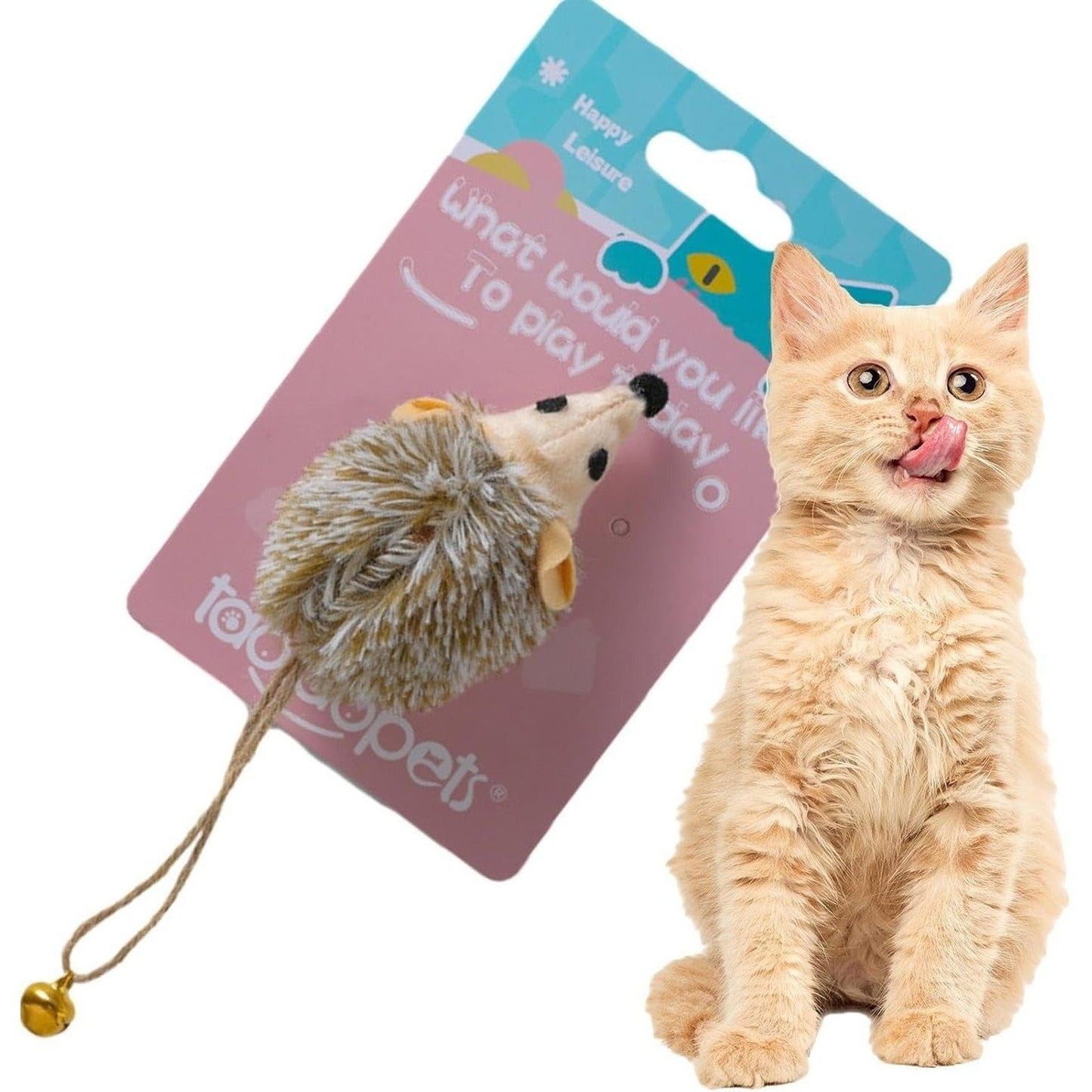 Cat Squeaky Mice, Interactive Cat Toy with Ball
