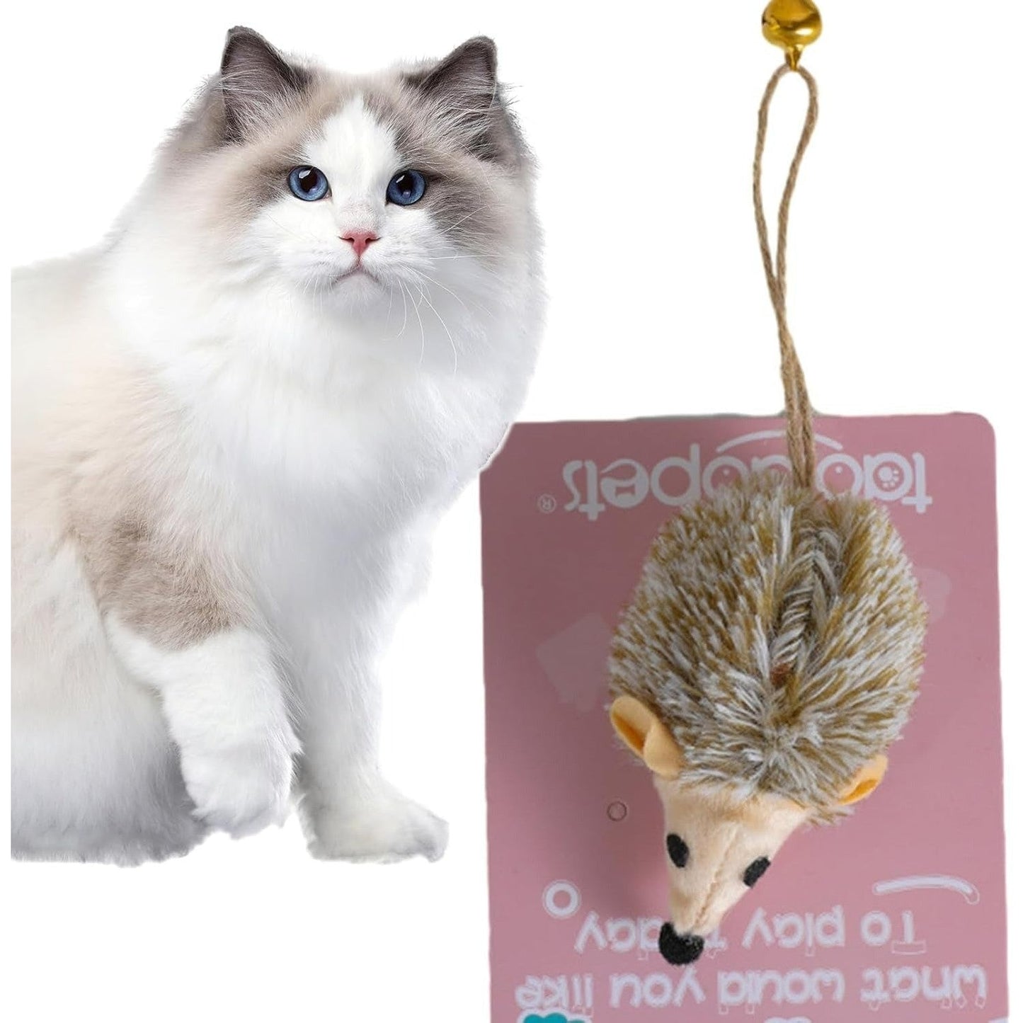 Cat Squeaky Mice, Interactive Cat Toy with Ball