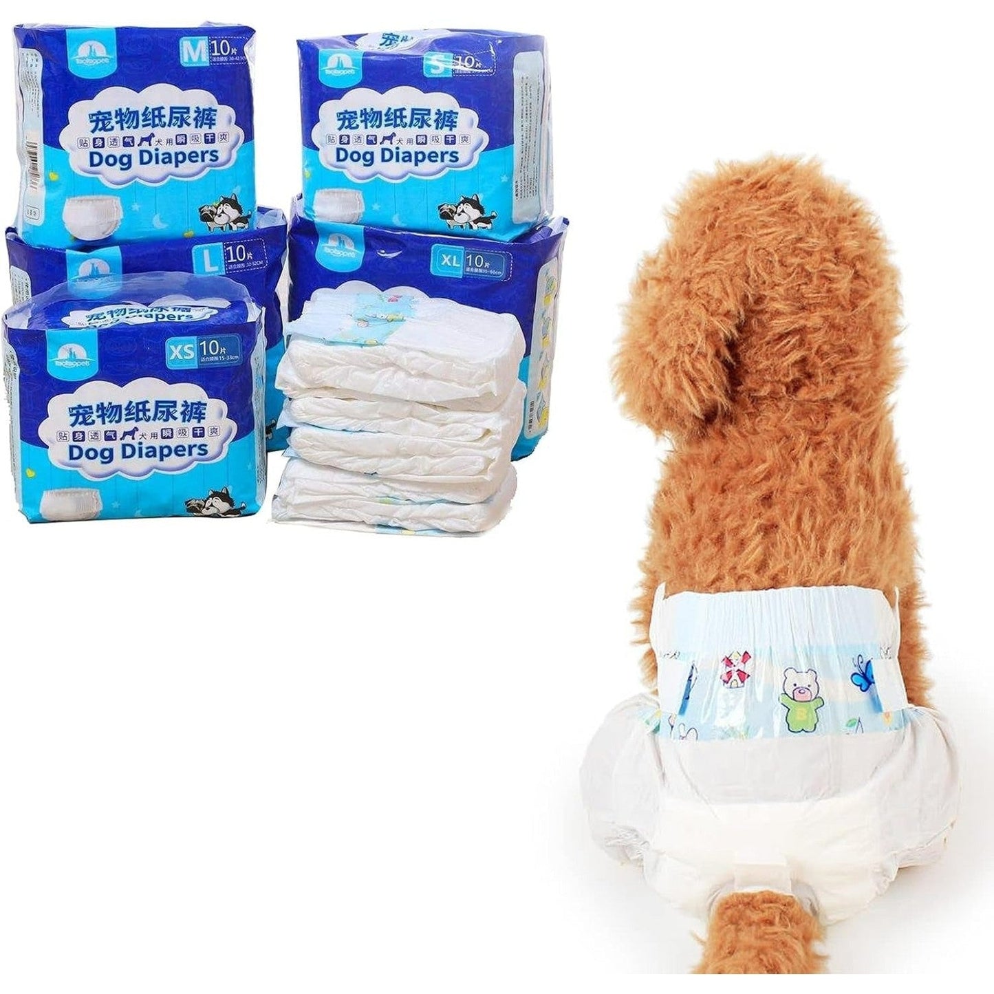 Disposable Dog Diapers - Absorbent & Leak-Proof Pet Menstrual Panties for Female Dogs