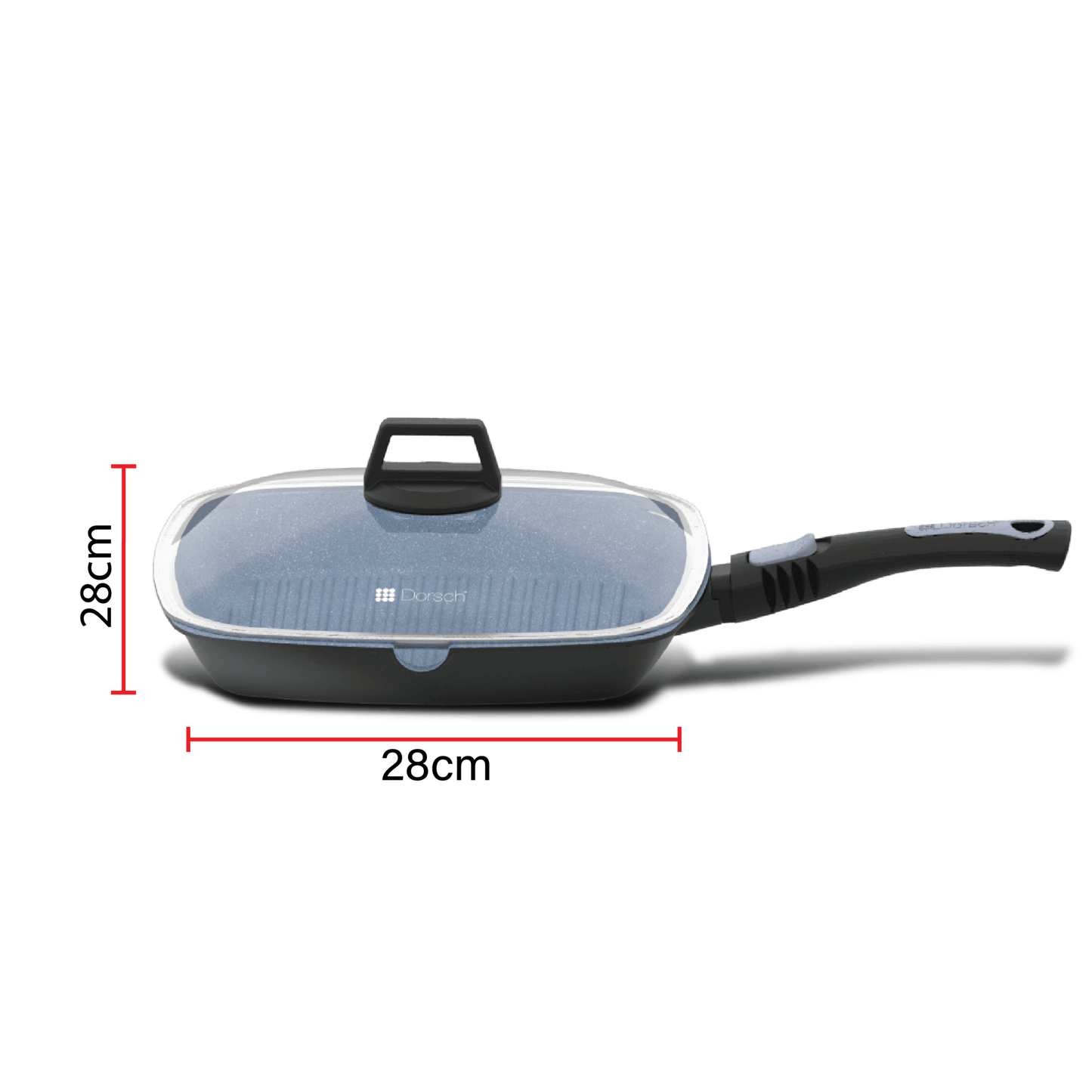 DORSCH NON-STICK GRILL PAN WITH LID DH-05590 - Medaid International