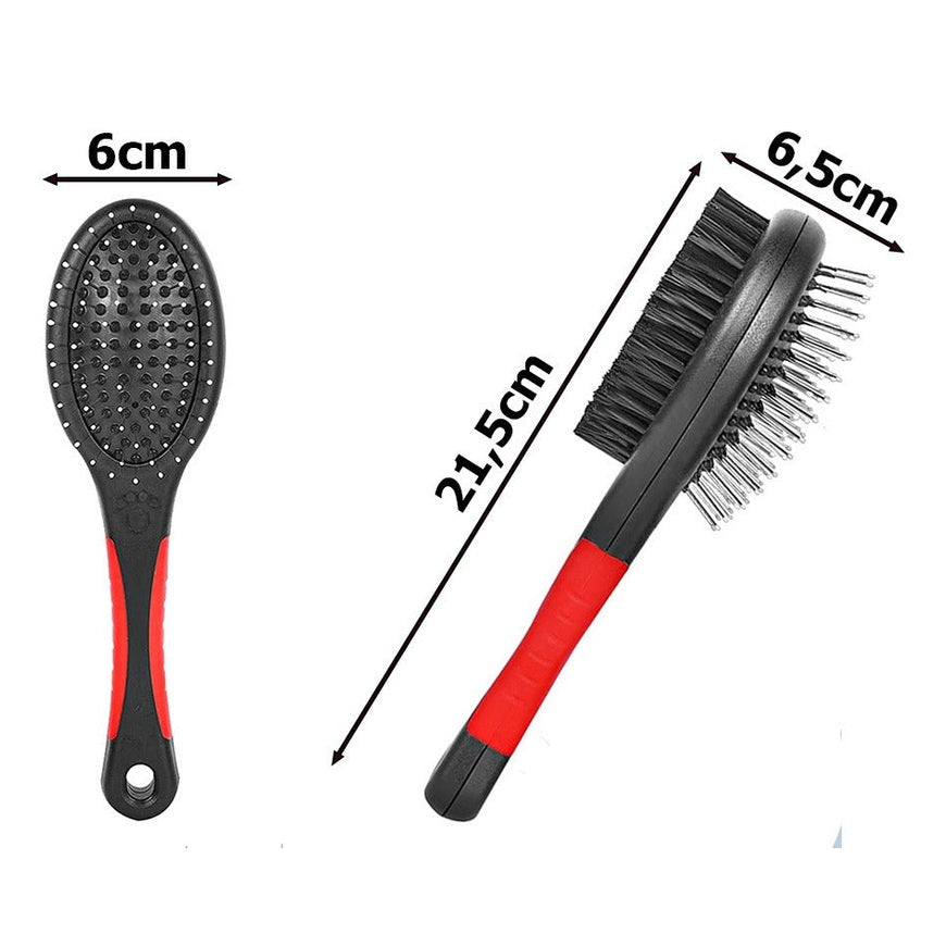 Double-Sided Pet Grooming Brush for Dogs & Cats | Deshedding & Detangling Comb